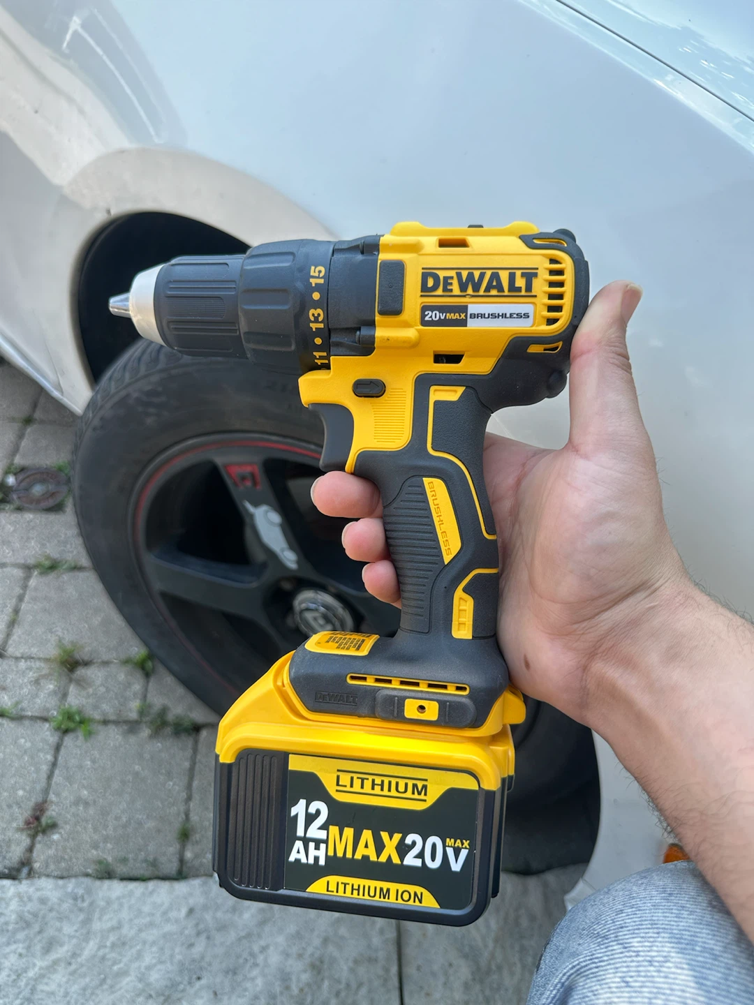 DEWALT 20V MAX Brushless Drill with 12Ah Lithium Ion Battery