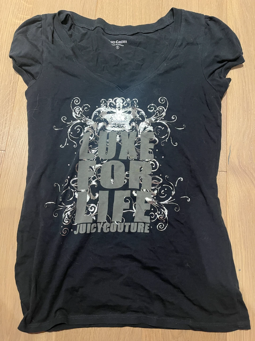 Juicy Couture "Luxe for Life" V-Neck T-Shirt