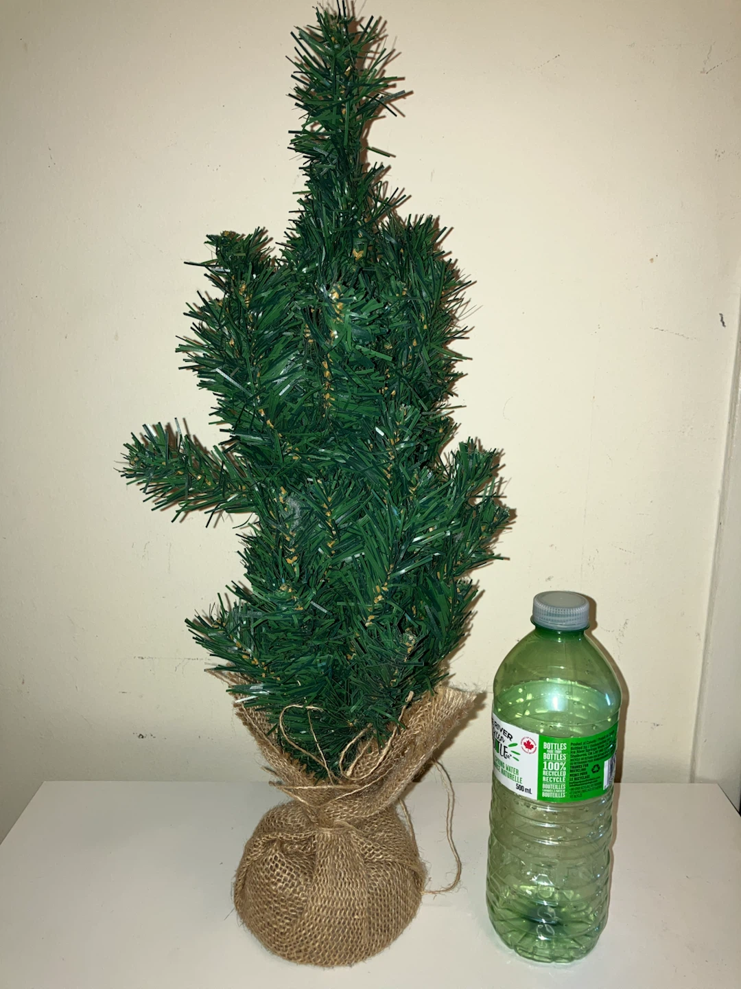 Small Artificial Christmas Tree with Burlap Base - photo 2