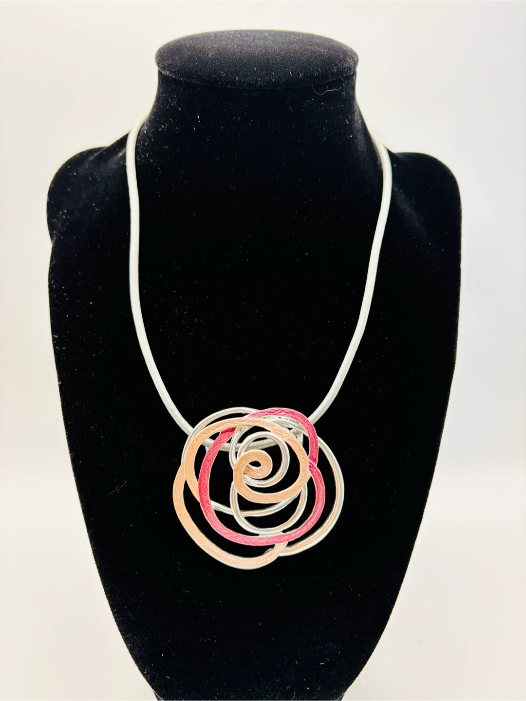 Vintage Rose Pendant Necklace