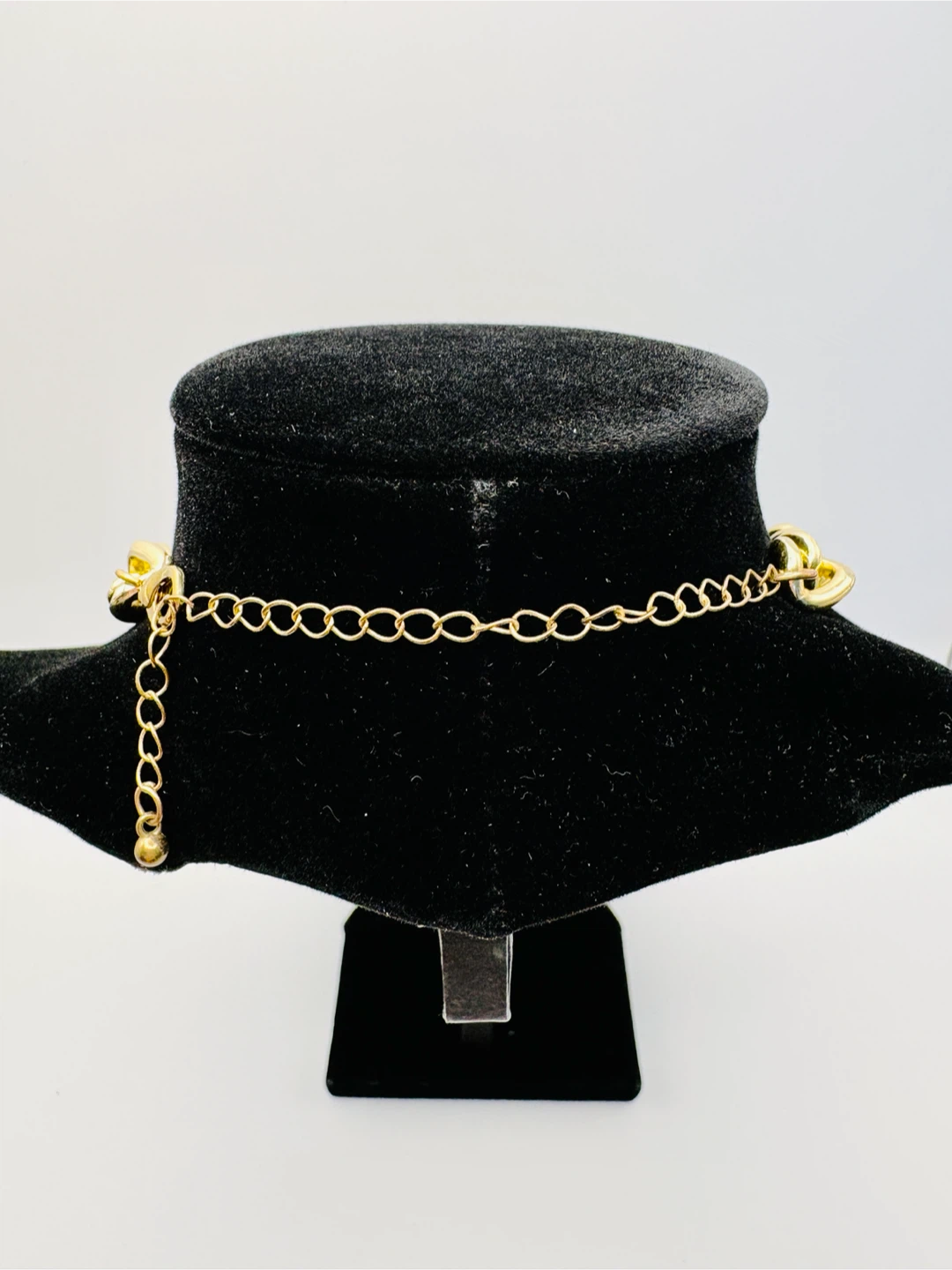 Vintage Gold Cuban Link Necklace with Rhinestones - photo 3