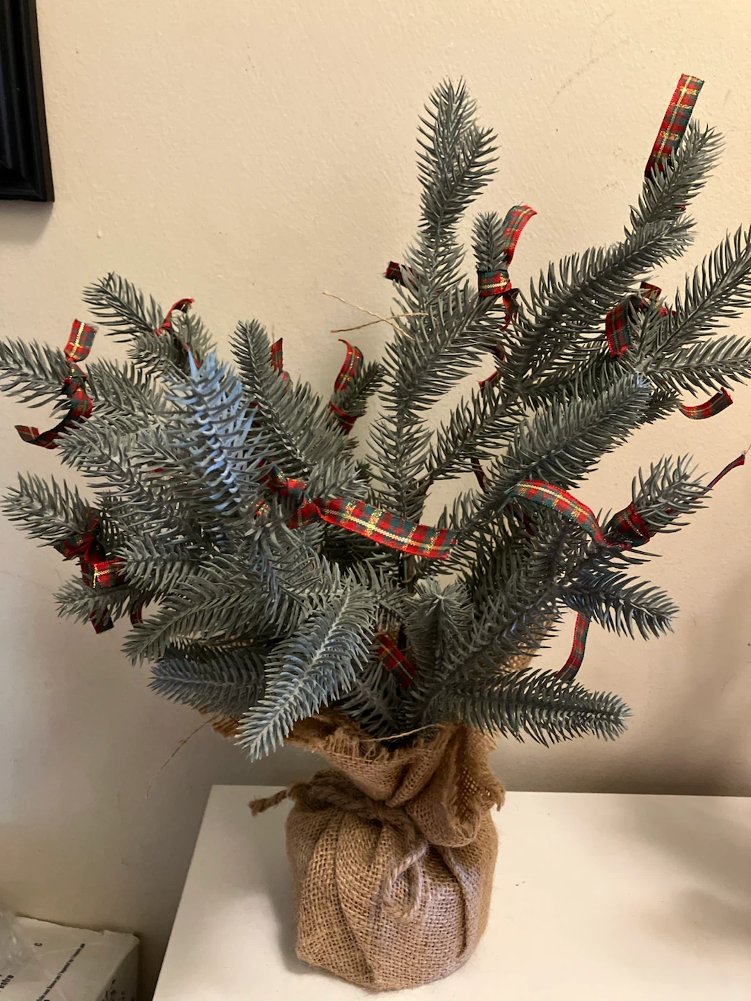 Mini Burlap Base Christmas Tree (has 2, price of Each)