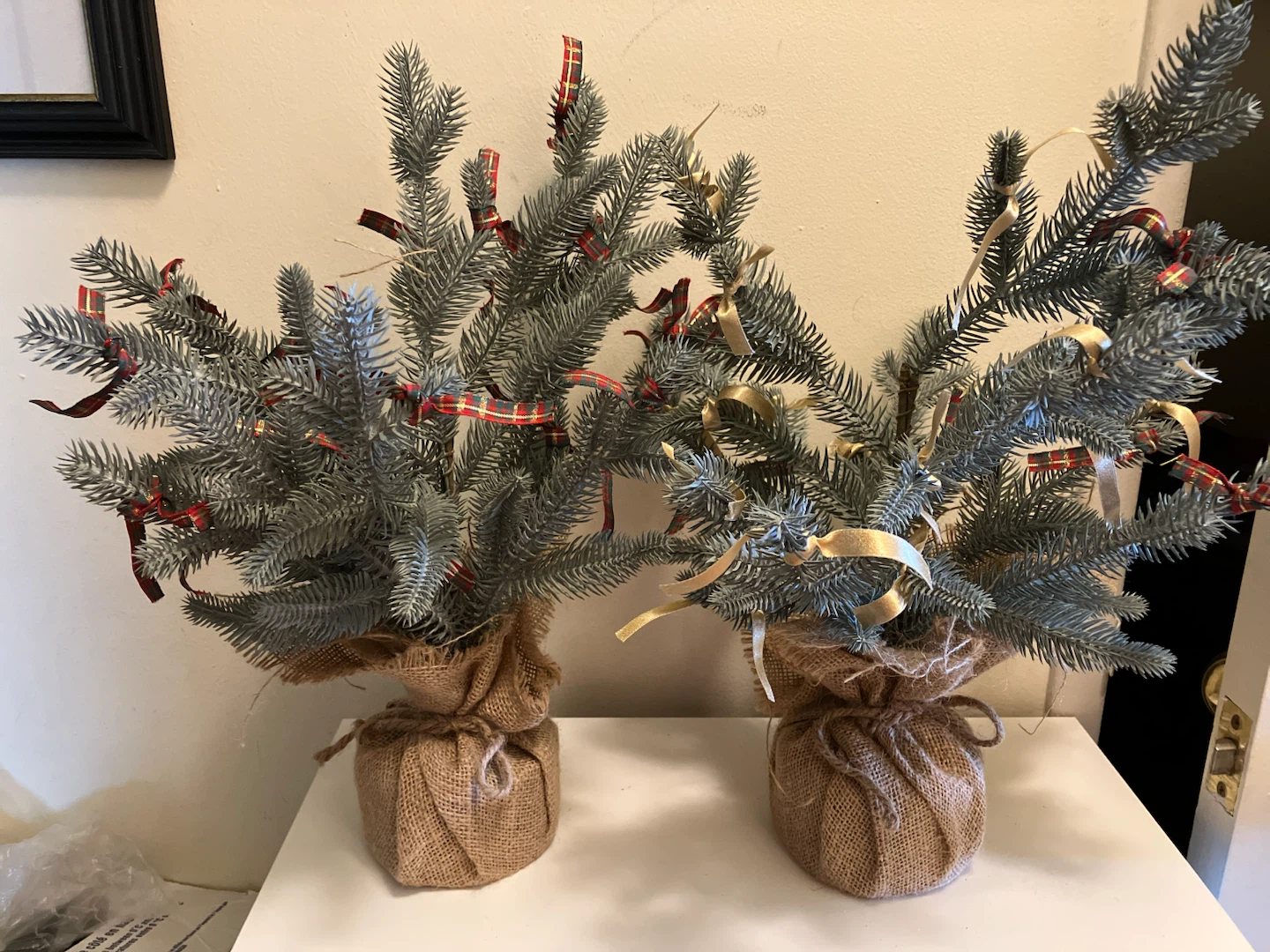 Mini Burlap Base Christmas Tree (has 2, price of Each) - photo 4