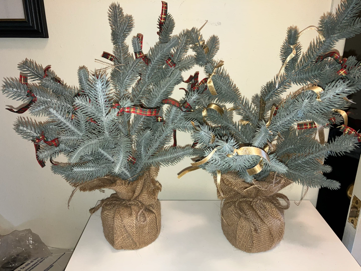 Mini Burlap Base Christmas Tree (has 2, price of Each) - photo 5