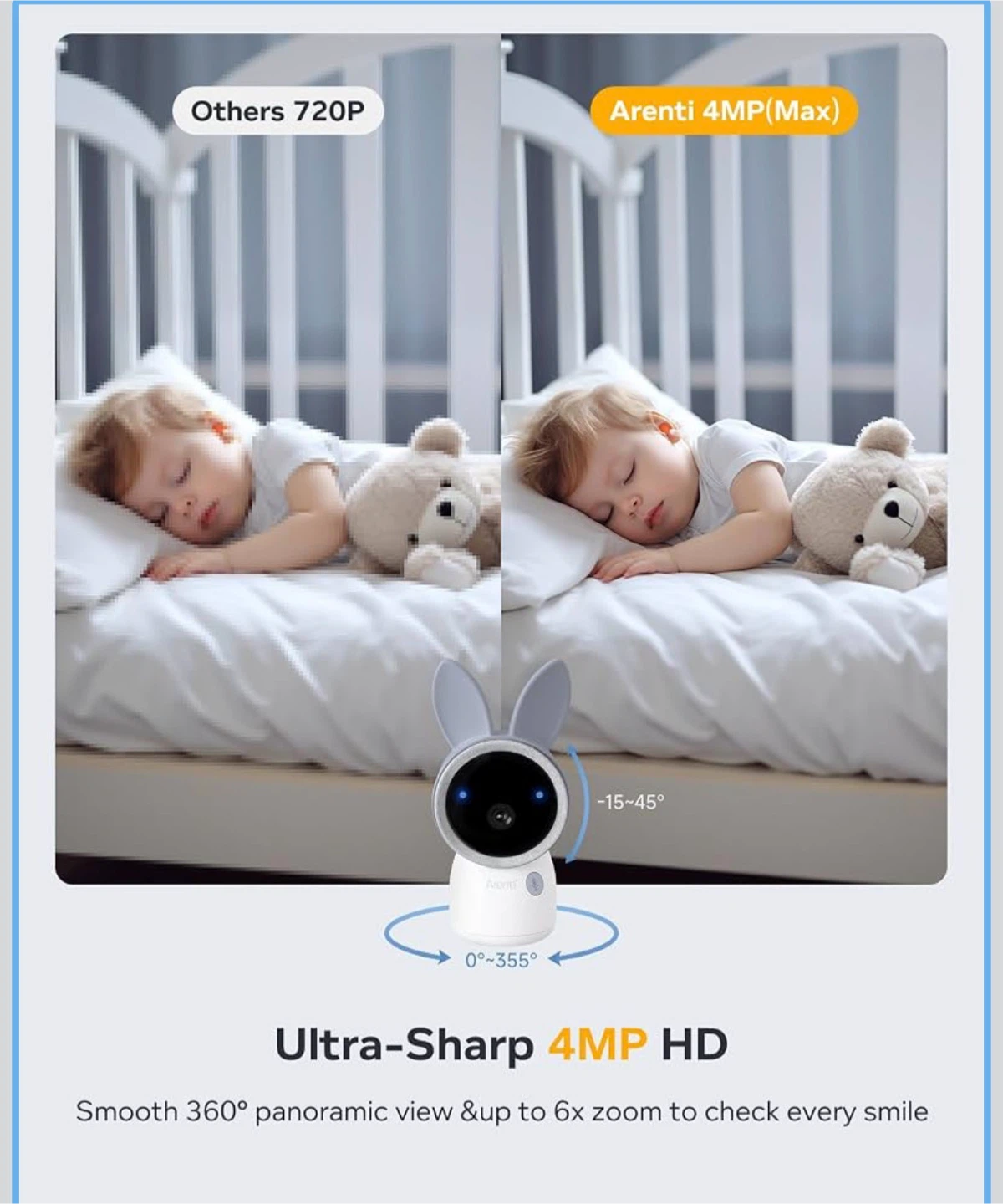 Arenti 4MP HD Baby Monitor with Pan & Tilt - photo 2
