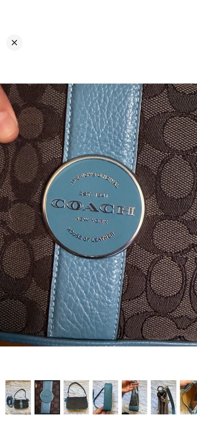 LIKE NEW Coach Signature Monogram Shoulder Bag Mini Bag Purse - photo 2