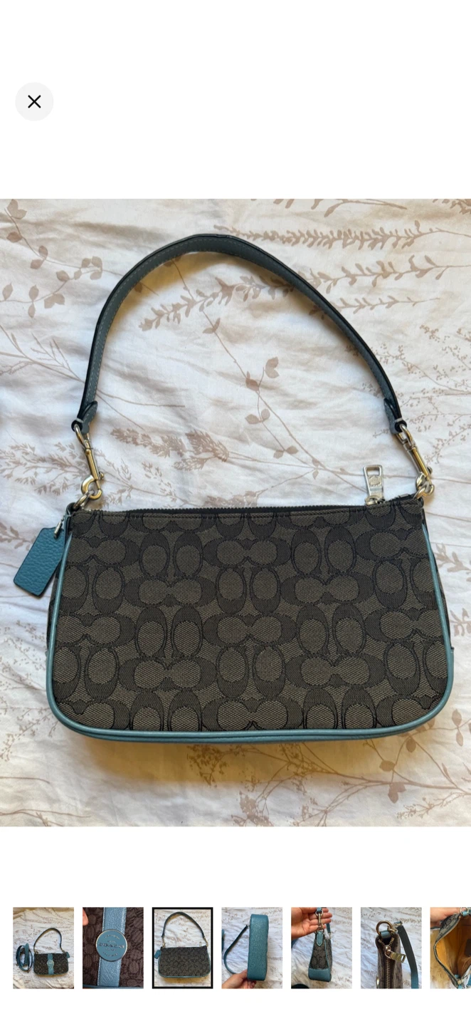 LIKE NEW Coach Signature Monogram Shoulder Bag Mini Bag Purse - photo 3
