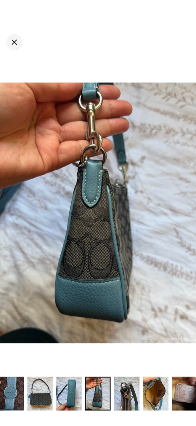 LIKE NEW Coach Signature Monogram Shoulder Bag Mini Bag Purse - photo 5