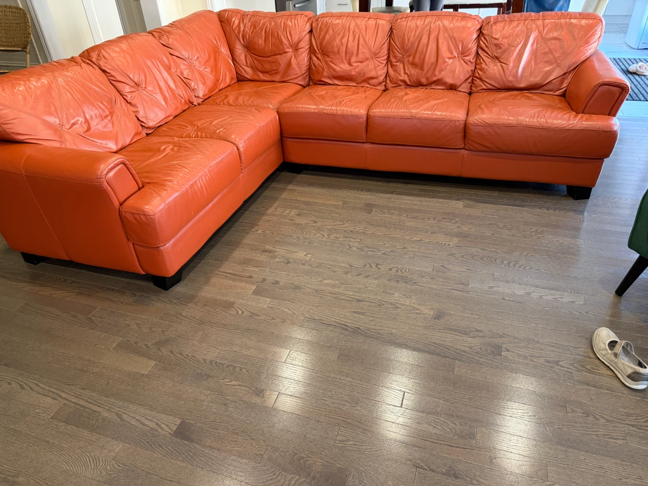 Orange Sectional Sofa - photo 2