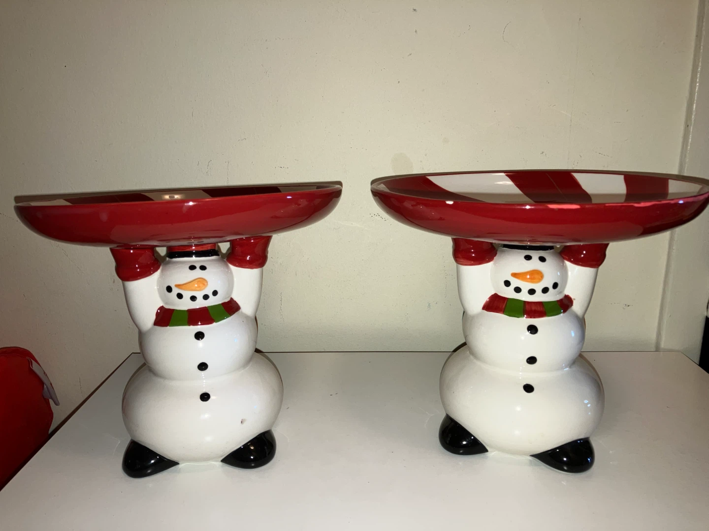 Joshua Maxwell Studio Snowman Candy Dishes - Set of 2