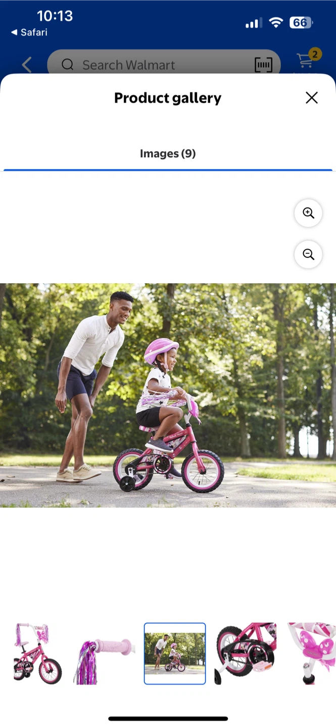 Kids Pink huffy Minnie Mouse Bike with Training Wheels - photo 3