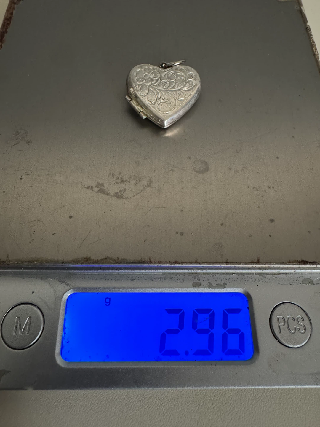 Vintage Heart Shaped Locket Pendant Silver - photo 5