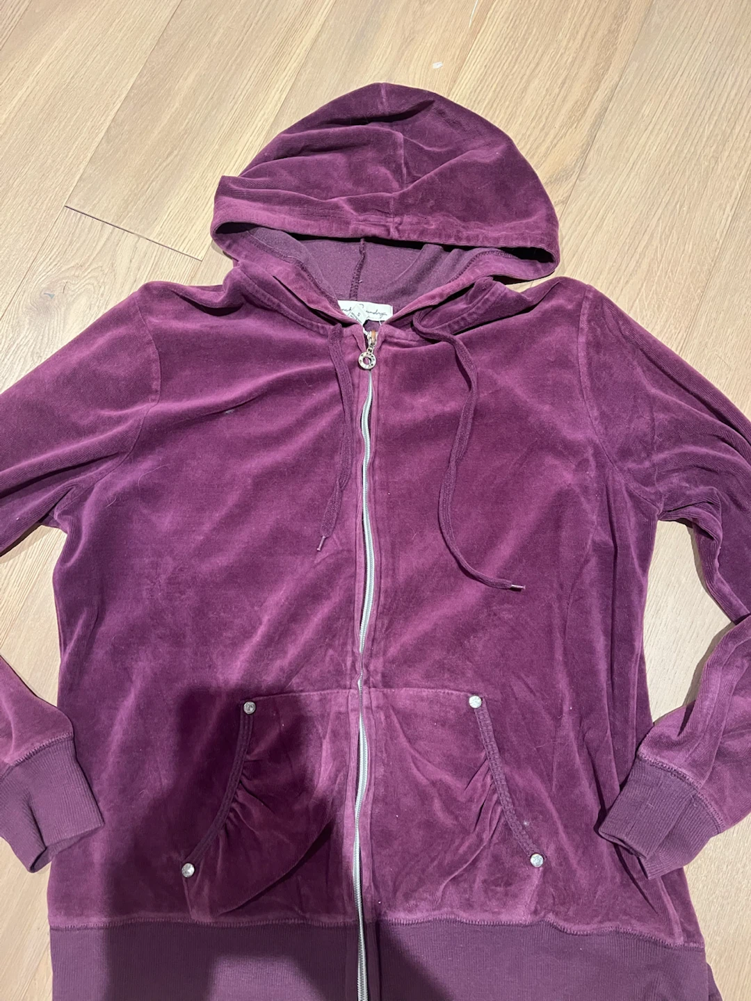 French Laundry Velour Zip-Up Hoodie