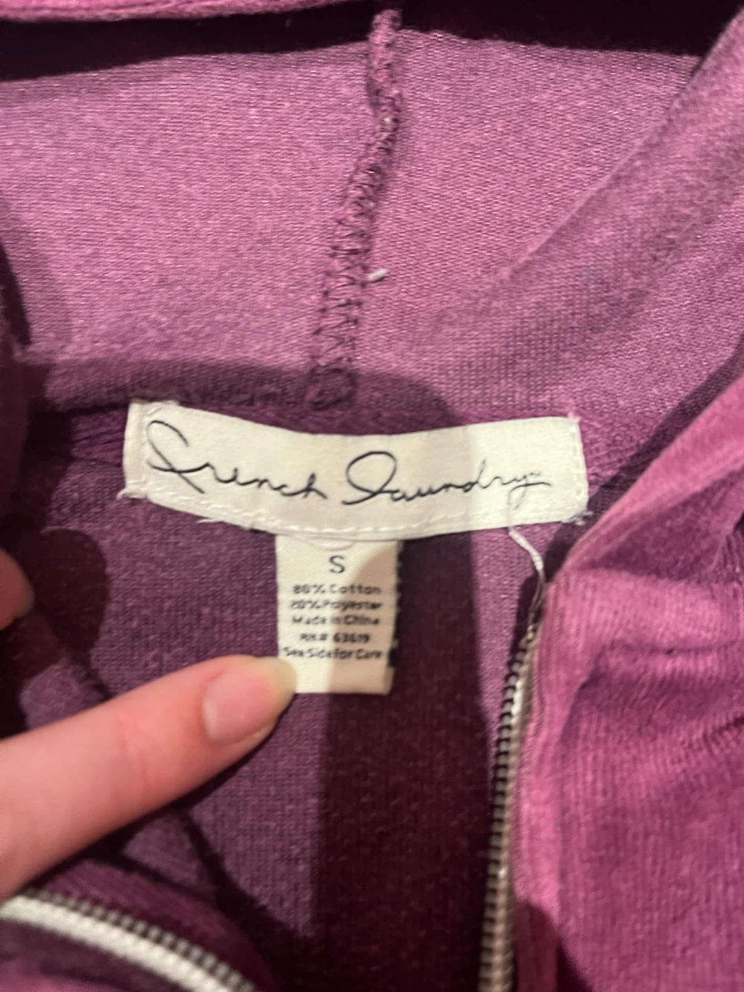 French Laundry Velour Zip-Up Hoodie - photo 3