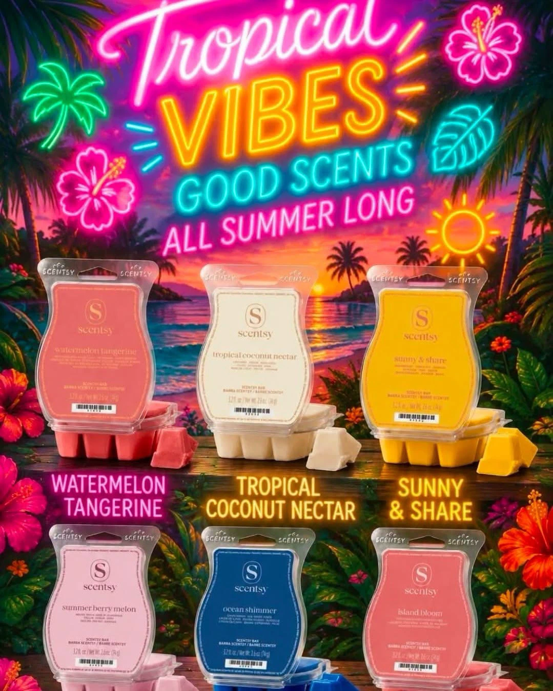 Scentsy Tropical Vibes Bars
