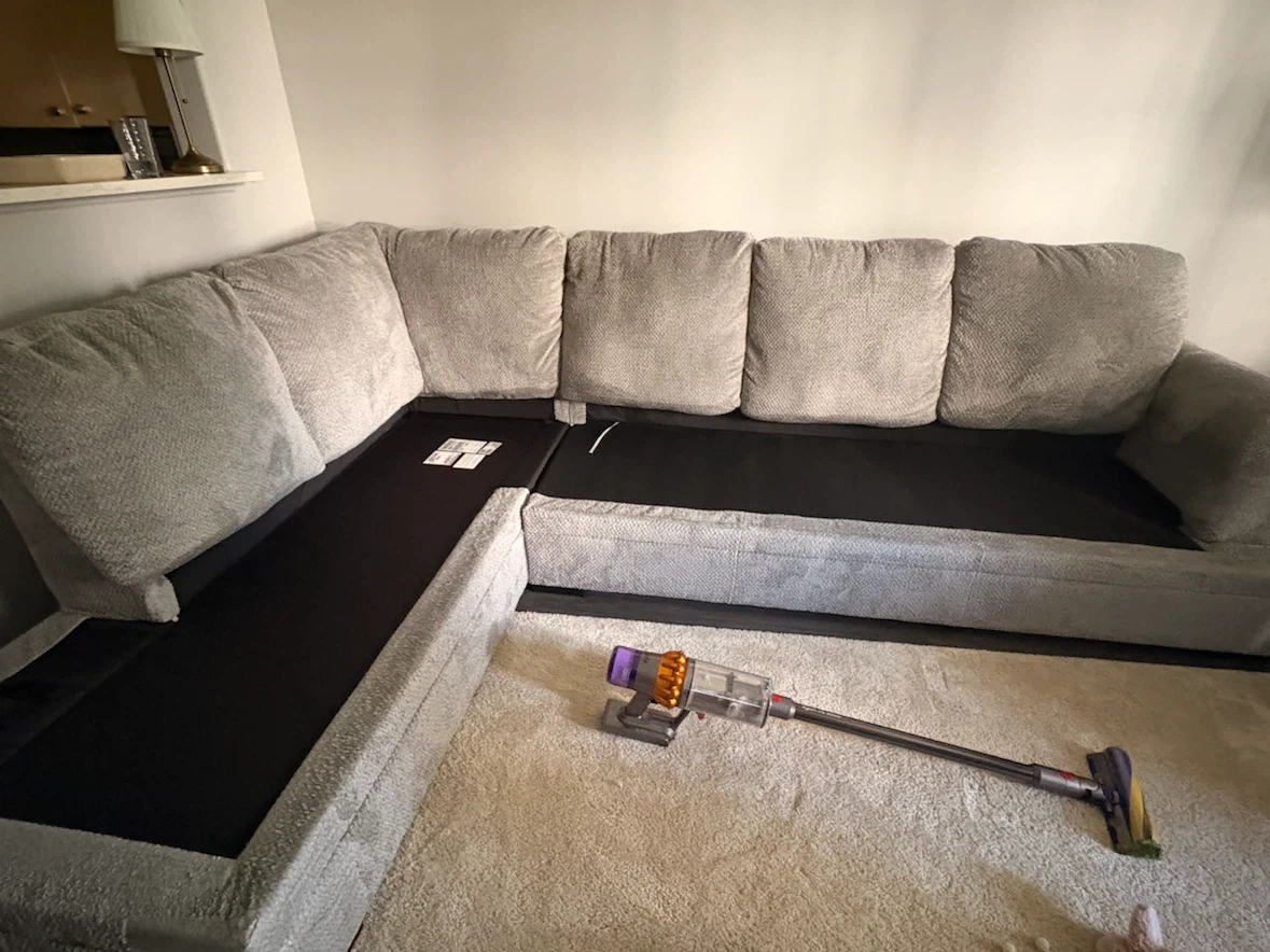 Grey Sectional Sofa with Storage Ottomans - photo 3