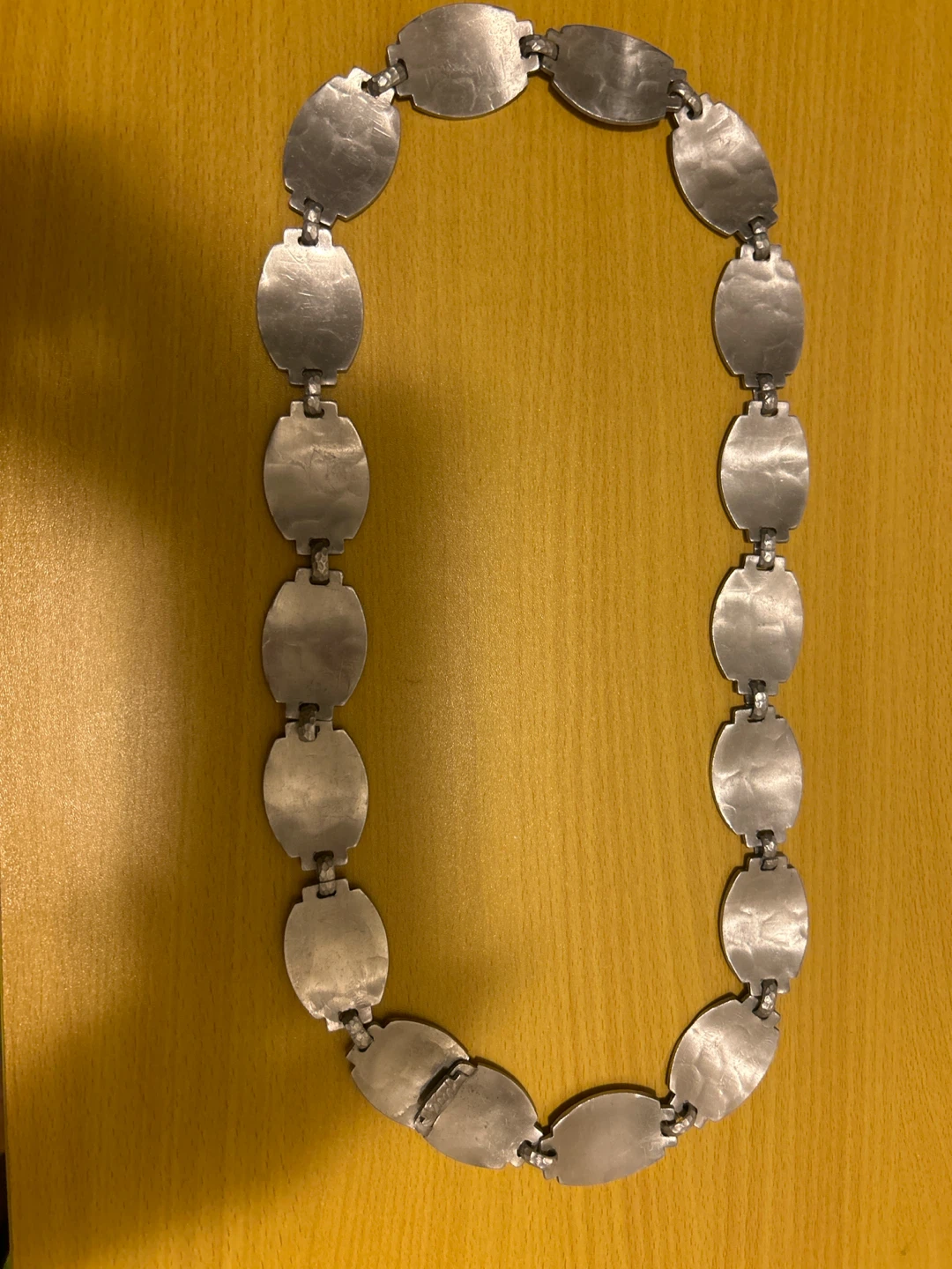 Vintage Silver Tone Leaf Pattern Belt - photo 2