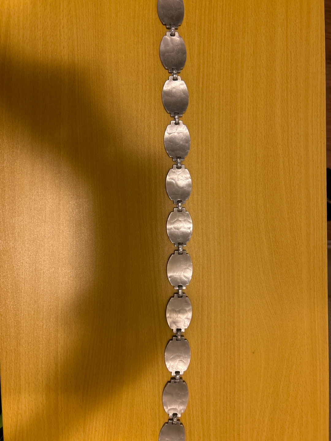 Vintage Silver Tone Leaf Pattern Belt - photo 4