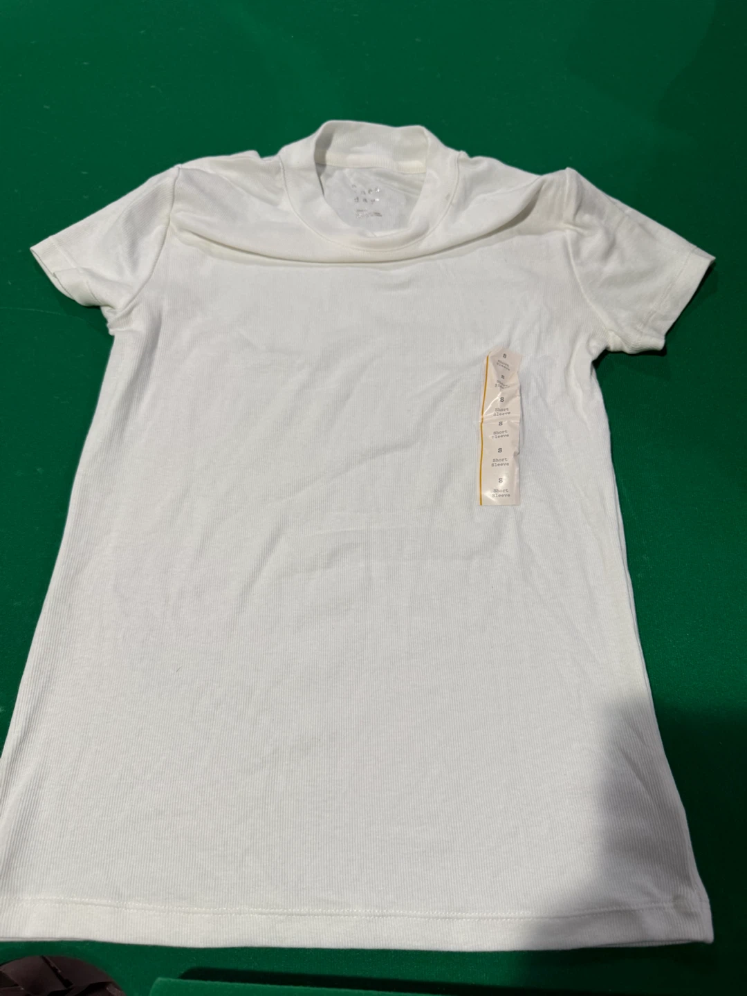 A New Day White Ribbed T-Shirt