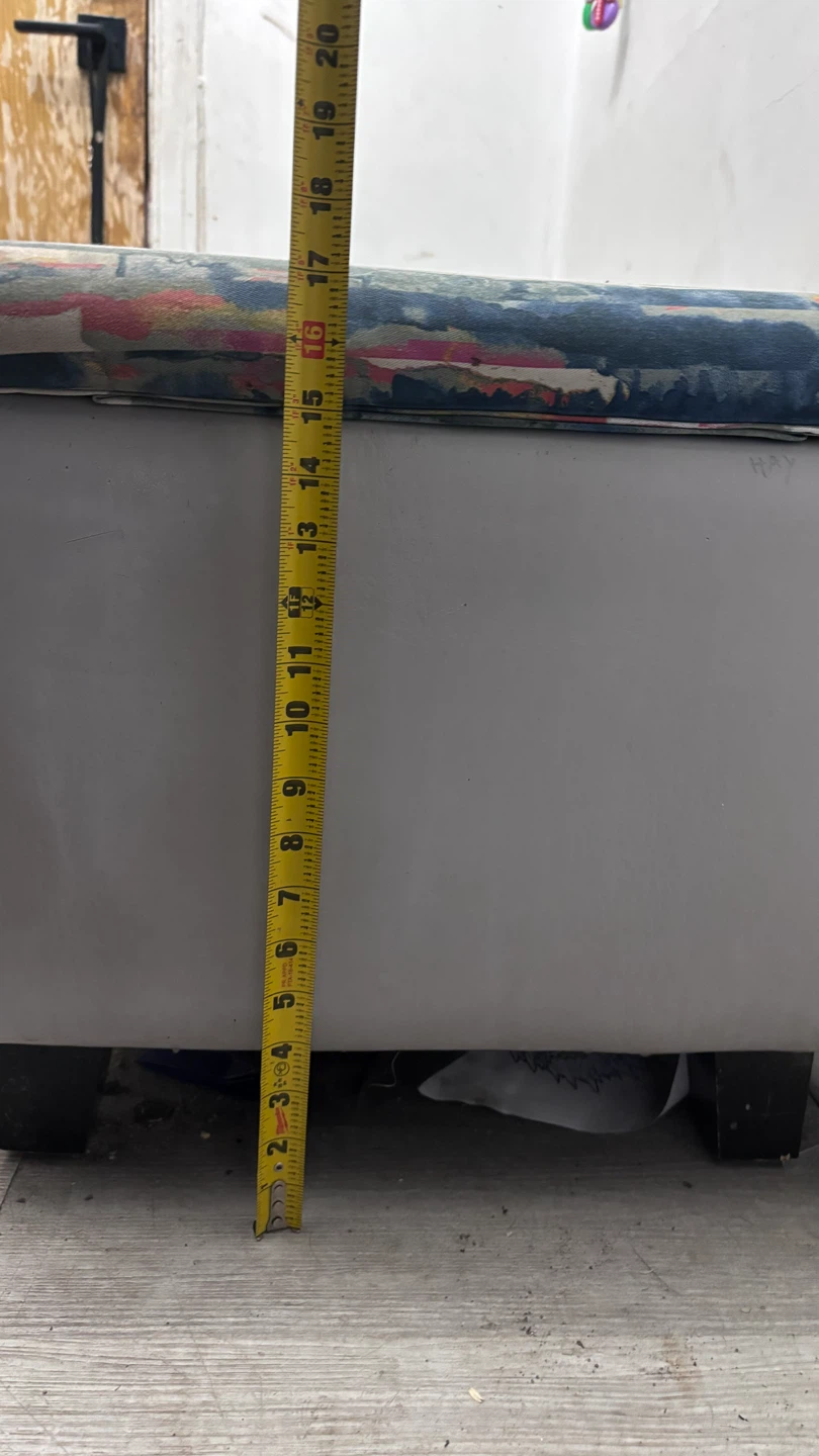 Storage Bench Ottoman with Fabric Top - photo 5