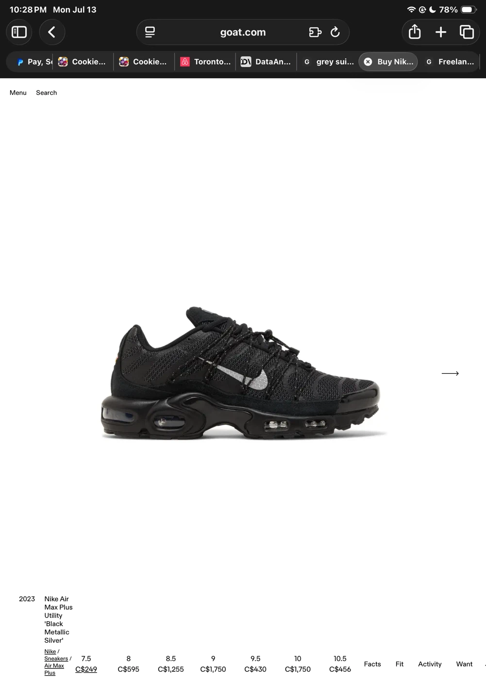 Nike Air Max Plus Sneakers - Black - photo 3