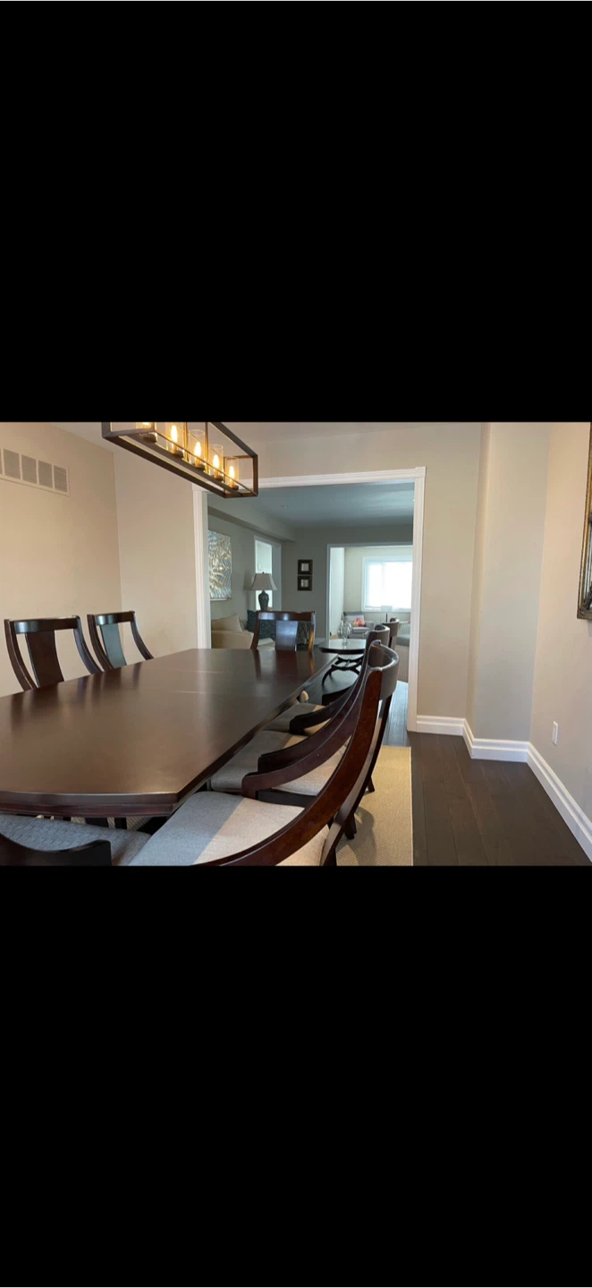 Large Dining Table and Chairs Set