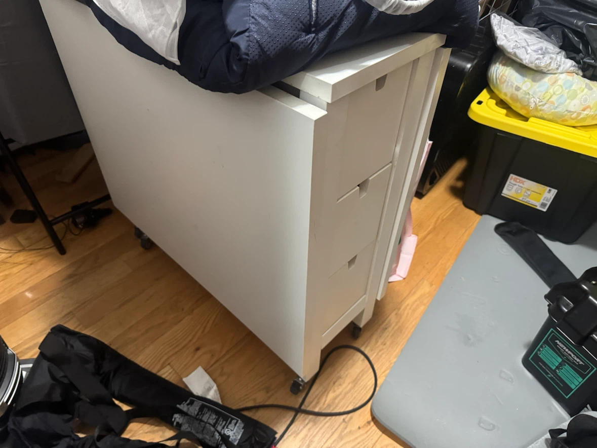 IKEA Extendable Dining Table with Drawers - photo 3