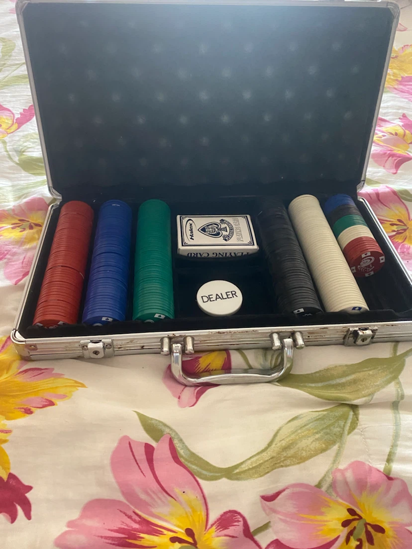 Poker Chip Set with Case and Cards