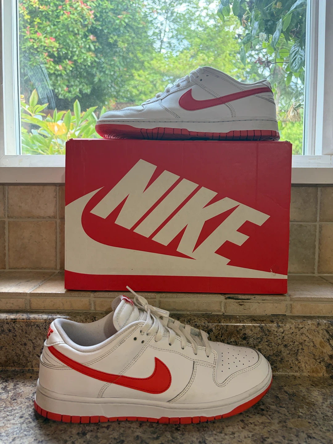 Nike Dunk Low White Red Sneakers