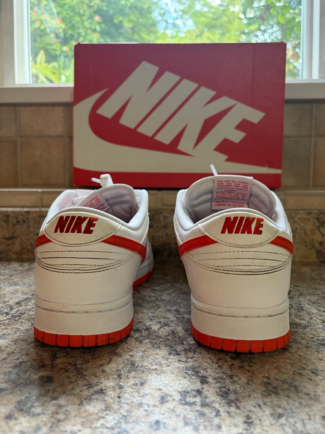 Nike Dunk Low White Red Sneakers - photo 2