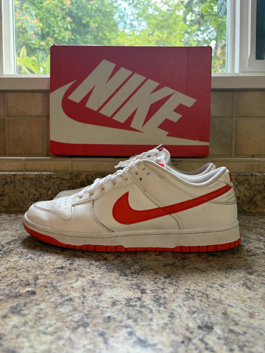 Nike Dunk Low White Red Sneakers - photo 3