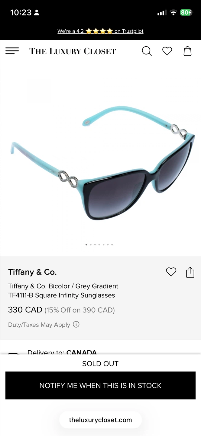 Authentic Tiffany & Co. Sunglasses - photo 5