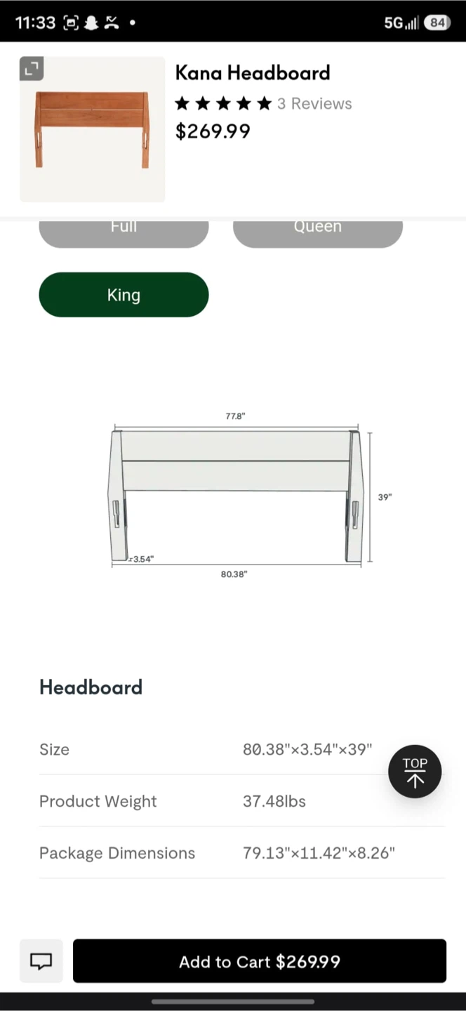 King Wooden Headboard - photo 4