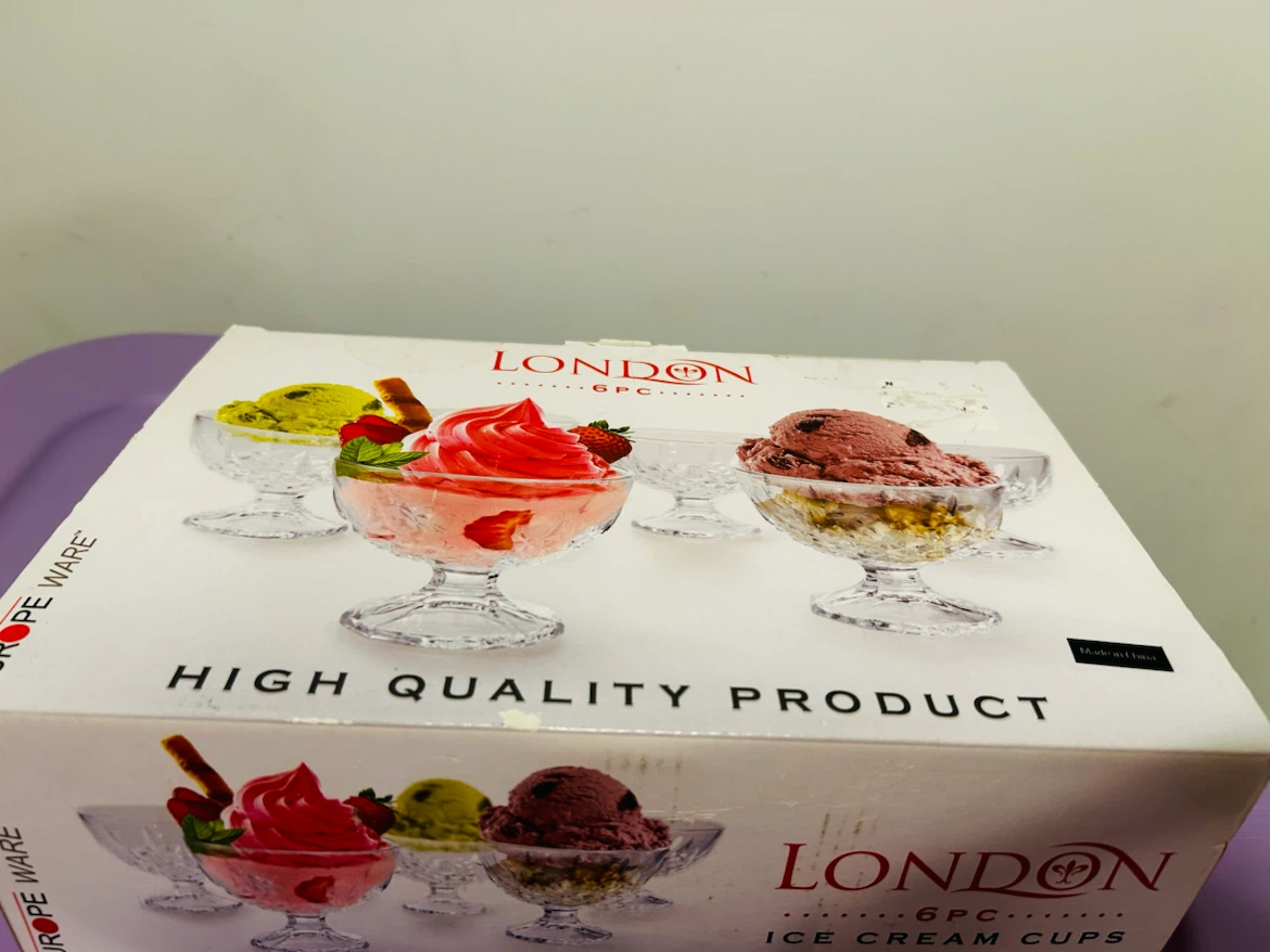 London 6 Piece Ice Cream Cups
