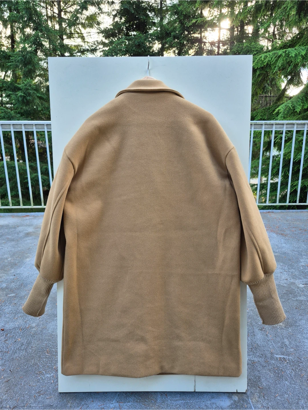 Camel Duffle Coat with Toggle Closure