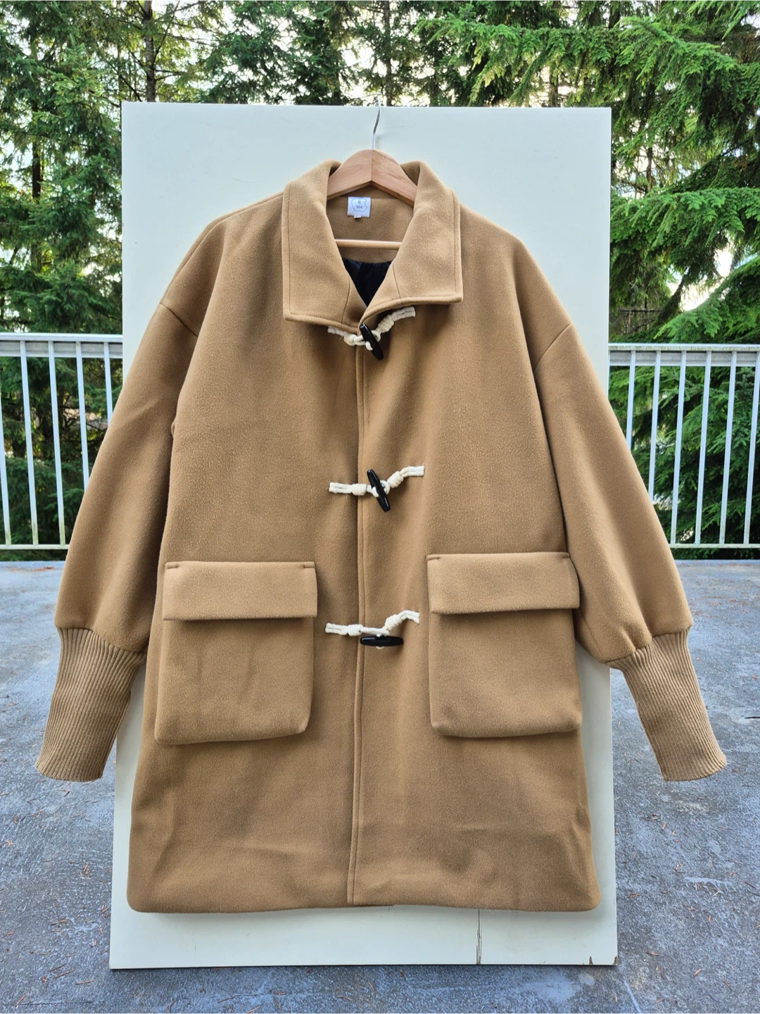 Camel Duffle Coat with Toggle Closure - photo 2