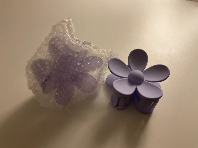 Purple Flower Claw Clips - photo 2