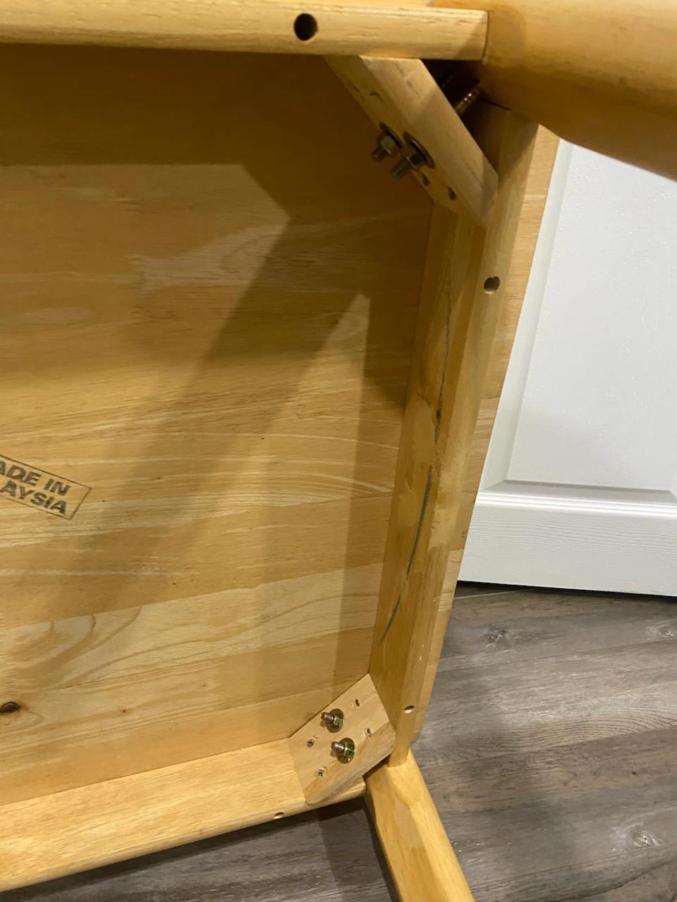 Wood Table, White Desk & Small Drawer Unit - photo 3