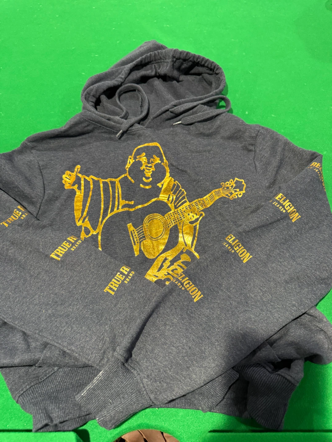 True Religion Buddha Guitar Hoodie Size Small