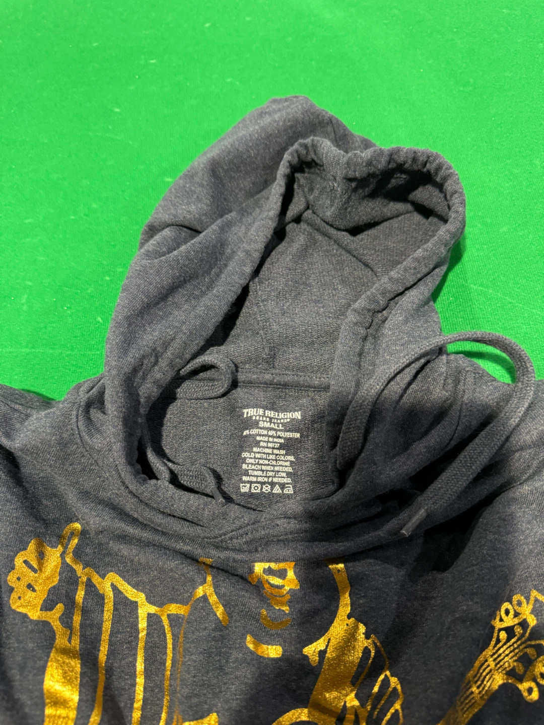 True Religion Buddha Guitar Hoodie Size Small - photo 2