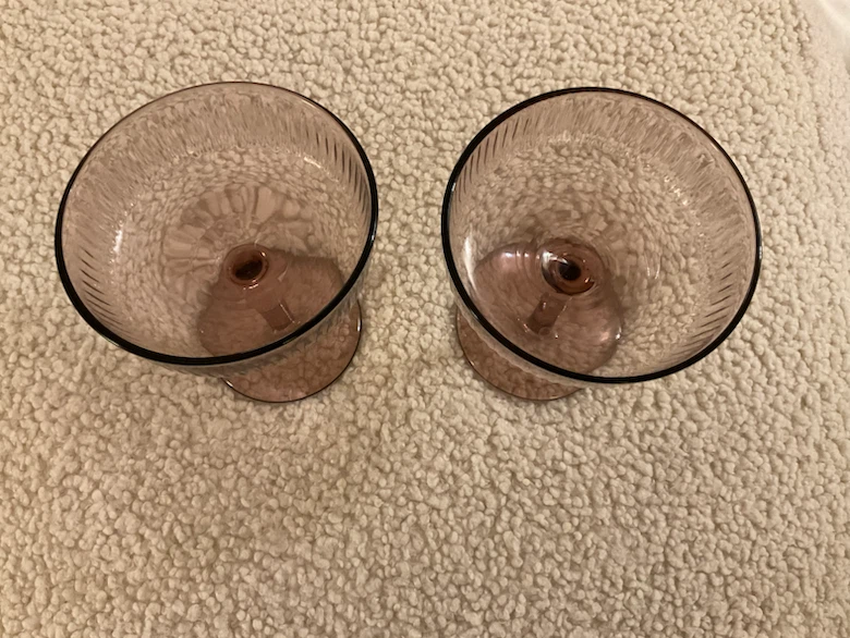 H&M Set of 2 Pink Ribbed Cocktail Glasses - photo 2