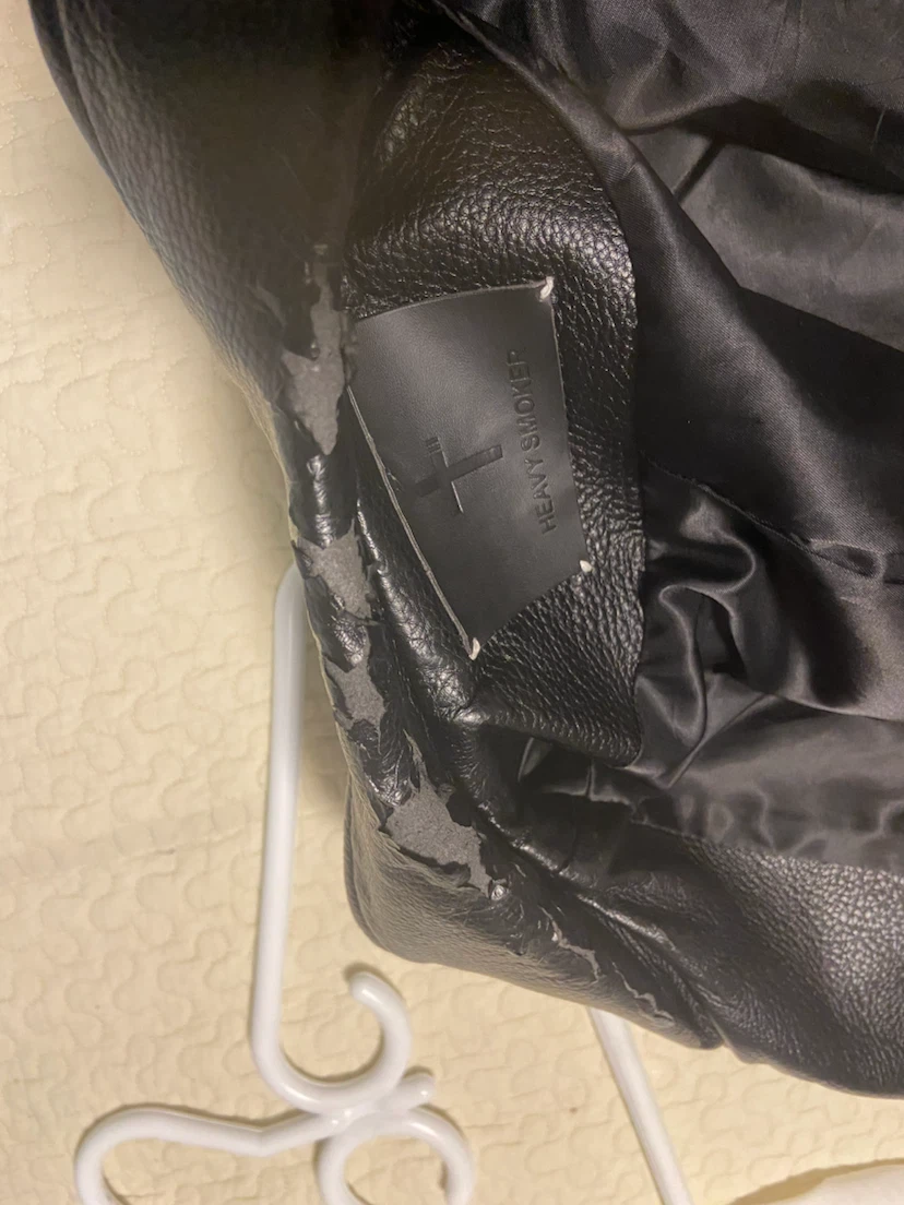 Black Faux Leather Biker Jacket - photo 2