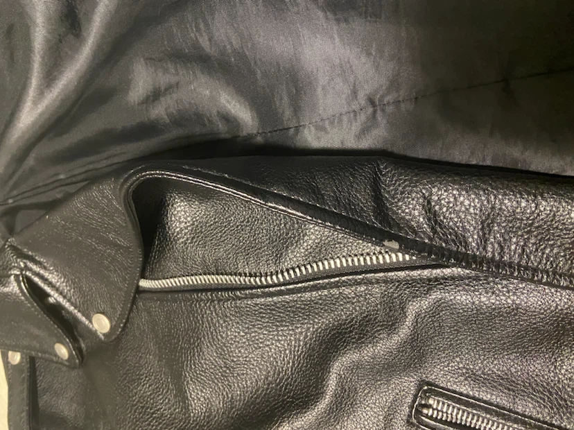 Black Faux Leather Biker Jacket - photo 5