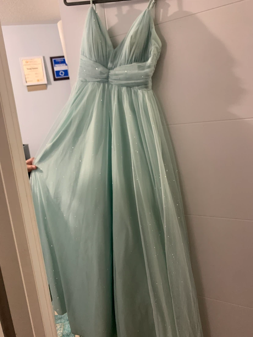 Sparkly Mint Green Tulle Gown