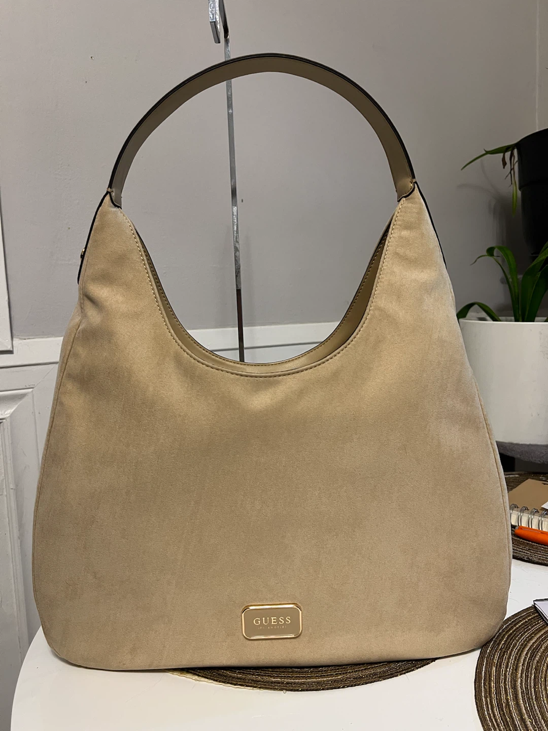 Brand new GUESS Beige Suede Hobo Bag