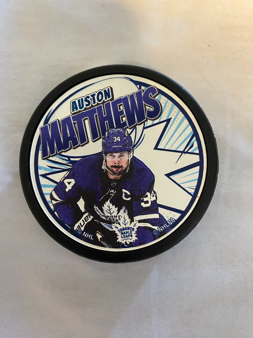 Auston Matthews Toronto Maple Leafs Collectible Puck