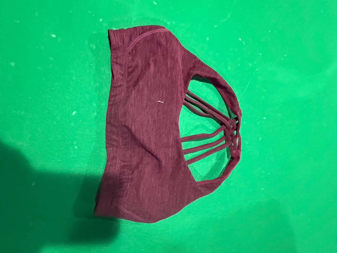 Victoria's Secret Sports Bra Burgundy Strappy Back Size Medium