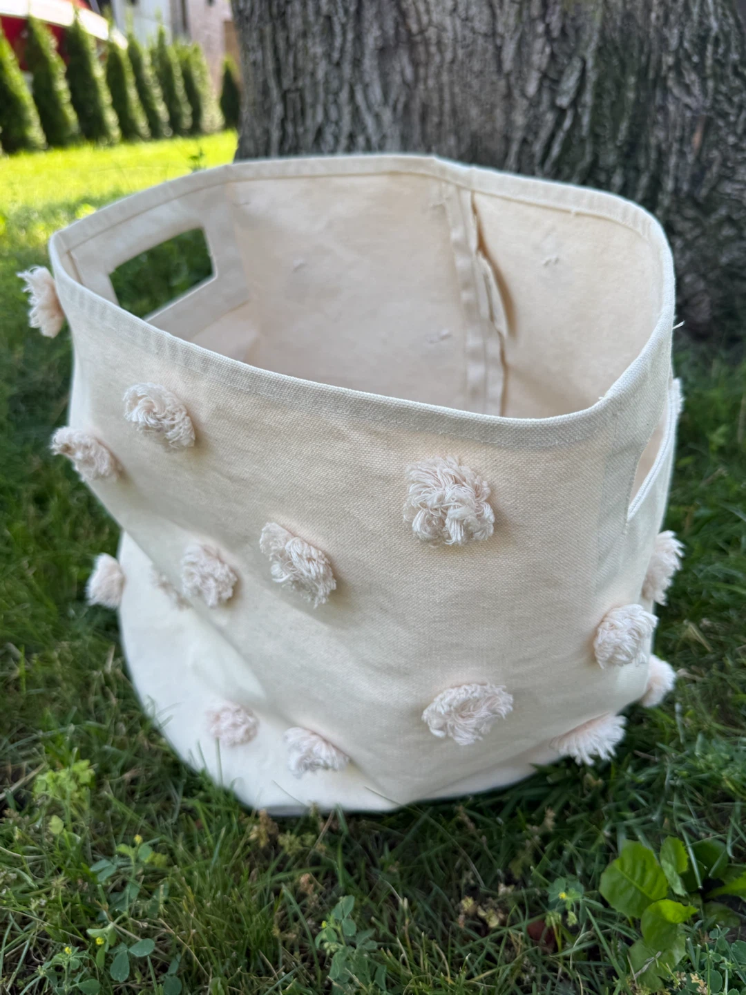Pehr: Cream Decorative Storage Basket - photo 3