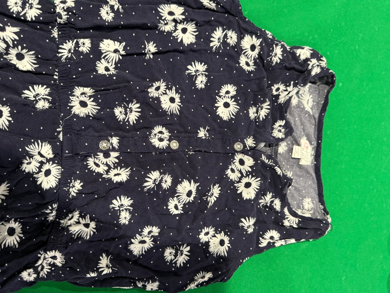 Girls Navy Daisy Jumpsuit size 14 - photo 2