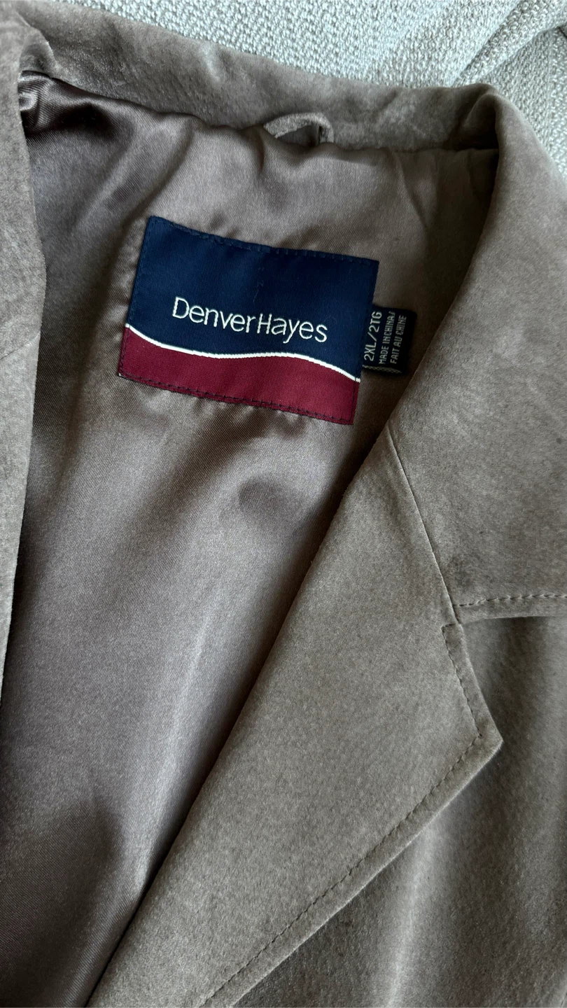 Genuine suede blazer in a  taupe/beige, 2XL - photo 5